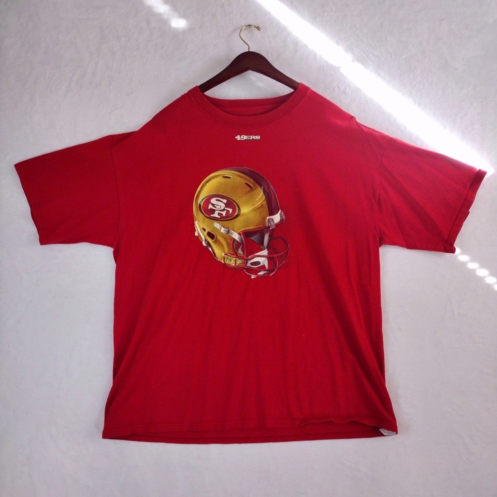 NFL San‎ Francisco 49ers Helmet Graphic T-Shirt Mens 2XL Red VF Imagewear Tee